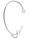 Panconesi Silver Three Point Single Ear Cuff In Silver