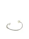 Panconesi Three Point Pearl Ear Cuff In Silver