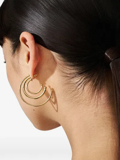Panconesi Triple Hoop Earrings In Gold