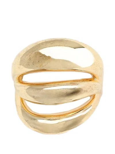 Panconesi Triptych Blow Up Cut-out Ring In Gold