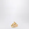 Panconesi Triptych Blow Up Ring In Gold