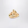 Panconesi Triptych Blow Up Ring In Gold
