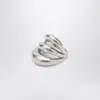 Panconesi Triptych Blow Up Silver Ring In Metallic
