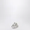 Panconesi Triptych Blow Up Silver Ring In Metallic