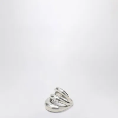 Panconesi Triptych Blow Up Silver Ring In Metallic