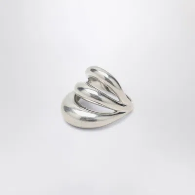 Panconesi Triptych Blow Up Silver Ring In Metallic