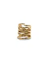 Panconesi Twisted Gold-tone Ritorto Ring With Sculptural Design In Gold