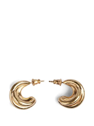 Panconesi Twisted Hoop Earrings In Gold