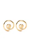 Panconesi Vortice Huggies Earrings In Gold