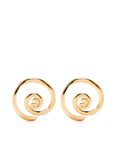 Panconesi Vortice Huggies Earrings In Gold