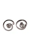 Panconesi Vortice Huggies Earrings In Gray