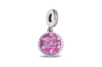 Pandora - Pink Birthday Cake Dangle Charm - In Metallic