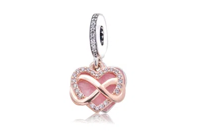 Pandora - Sparkling Infinity Heart Dangle Charm - In Gold