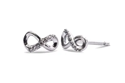 Pandora - Sparkling Infinity Stud Earrings - In Silver