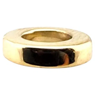 Pre-owned Pandora 14 Karat Yellow Gold Flat Spacer Charm 750130 #23378