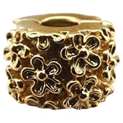 Pre-owned Pandora 14 Karat Yellow Gold Golden Flower Clip Bead 750507 #23382
