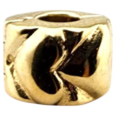 Pre-owned Pandora 14 Karat Yellow Gold Heart Clip Charm 750243 #23373