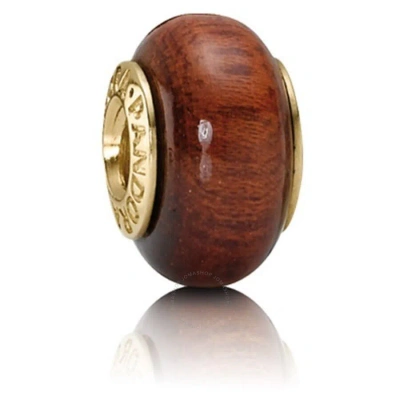 Pandora 14k Gold Muirapiranga Wood Bead - 750707 In Brown