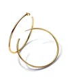 Pandora 14k Gold-plated Open 65 Mm Hoops In Gold