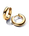 Pandora 14k Gold-plated Round Hoop Earrings In Gold