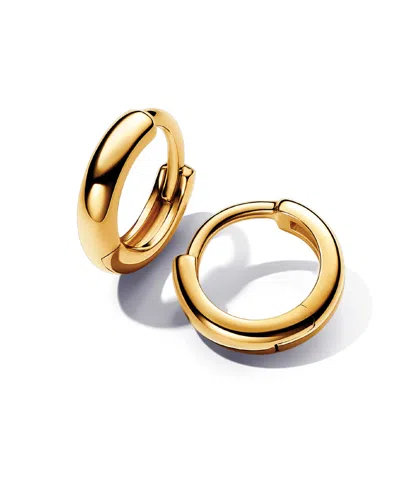 Pandora 14k Gold-plated Round Huggie Hoop Earrings In No Color