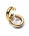 Pandora 14k Gold-plated Round Open Hoop Earrings In Gold