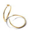 Pandora 14k Gold-plated Shaped Open 42 Mm Hoop Earrings In Gold