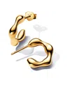 Pandora 14k Gold-plated V-shaped Open Hoop Earrings In No Color