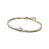 Pandora 14k Gold Plated Sparkling Heart Tennis Bracelet In Gold Plated
