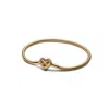 Pandora 14k Gold-plated Sparkling Infinity Heart Clasp Snake Chain Bracelet
