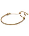 Pandora 14k Gold-plated Studded Chain Slider Bracelet In Gold