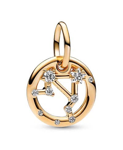 Pandora 14k Gold-plated Zodiac Dangle Charm In Libra