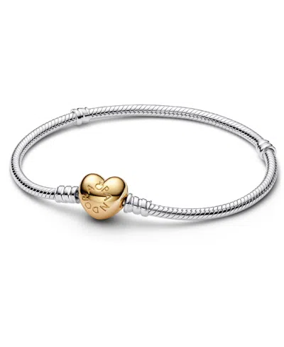Pandora 14k Gold-plated Beads Pave Bracelet In Mixed