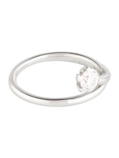 Pre-owned Pandora 14k Lab-grown Diamond Nova Asymmetric Ring In Multicolor