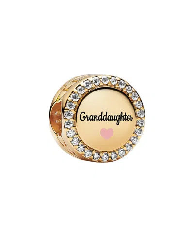 Pandora 14k Plated Cz Charm In Gold