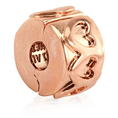 Pandora 14k Rose Gold-plated Band Of Hearts Clip Charm