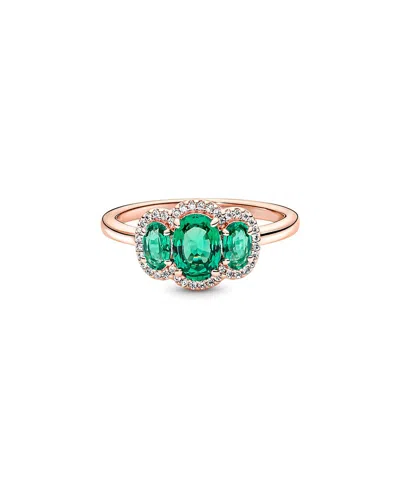 Pandora 14k Rose Gold Plated Cz Timeless Ring