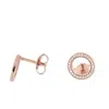 Pandora 14k Rose Gold-plated Sparkling Circle Stud Earrings In Gold