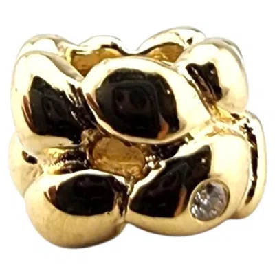 Pre-owned Pandora 14k Yellow Gold Dream With Diamond Charm 750408d #23376