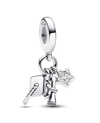 Pandora 2024 Graduation Triple Dangle Charm In Silver