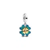 Pandora 2025 Four Leaf Clover Lab-grown Diamond Dangle Charms In Two Tone