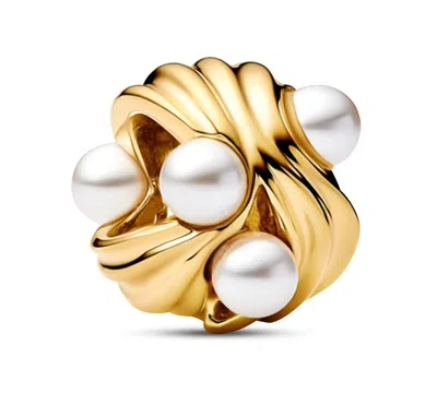 Pandora Abstract Waves Charms In Gold