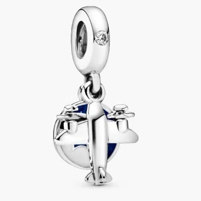 Pandora Airplane Silver Dangle