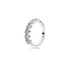 Pandora Alluring Cushion Ring Clear Cz In Metallic