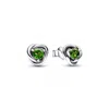 Pandora August Birthstone Eternity Circle Stud Earrings In Silver