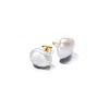 Pandora Baroque Treated Freshwater Cultured Pearl Stud Earrings 14k Gold Plating In White