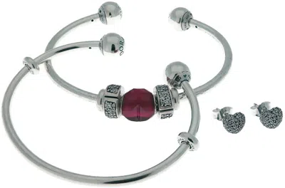 Pandora Be Mine Stacked Open Bangle Gift Set - In Metallic