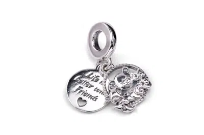 Pandora Bear Fox & Squirrel Dangle Charm In Metallic