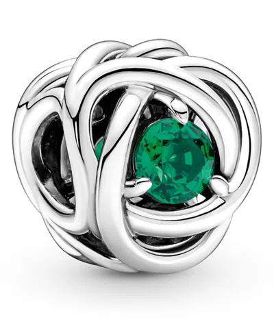 Pandora Birthstone Crystals Eternity Circle Charm In Silver