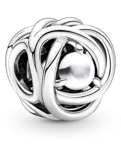 Pandora Birthstone Crystals Eternity Circle Charm In White,alexandrite - June